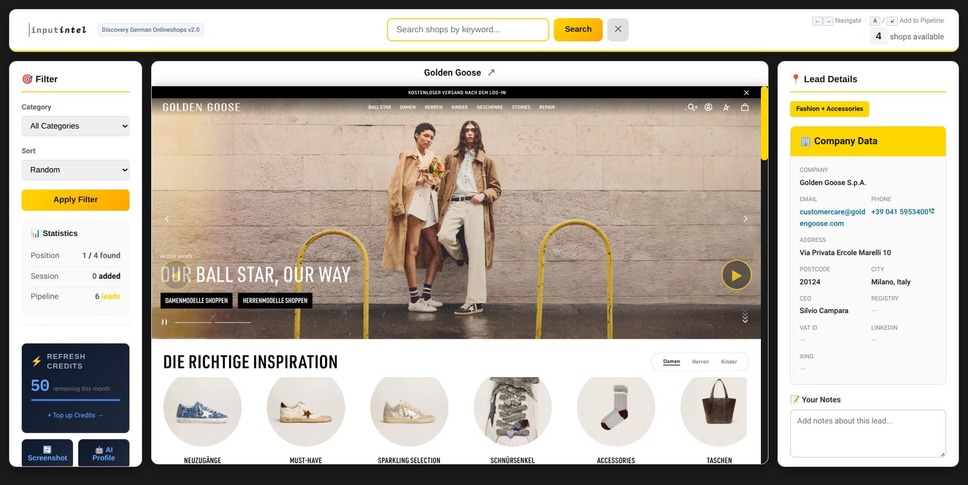 Input Intel Discovery — German Retailers